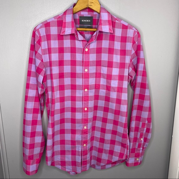 Bonobos Other - BONOBOS Pink and Purple Grid Plaid Patterned Button Down Shirt